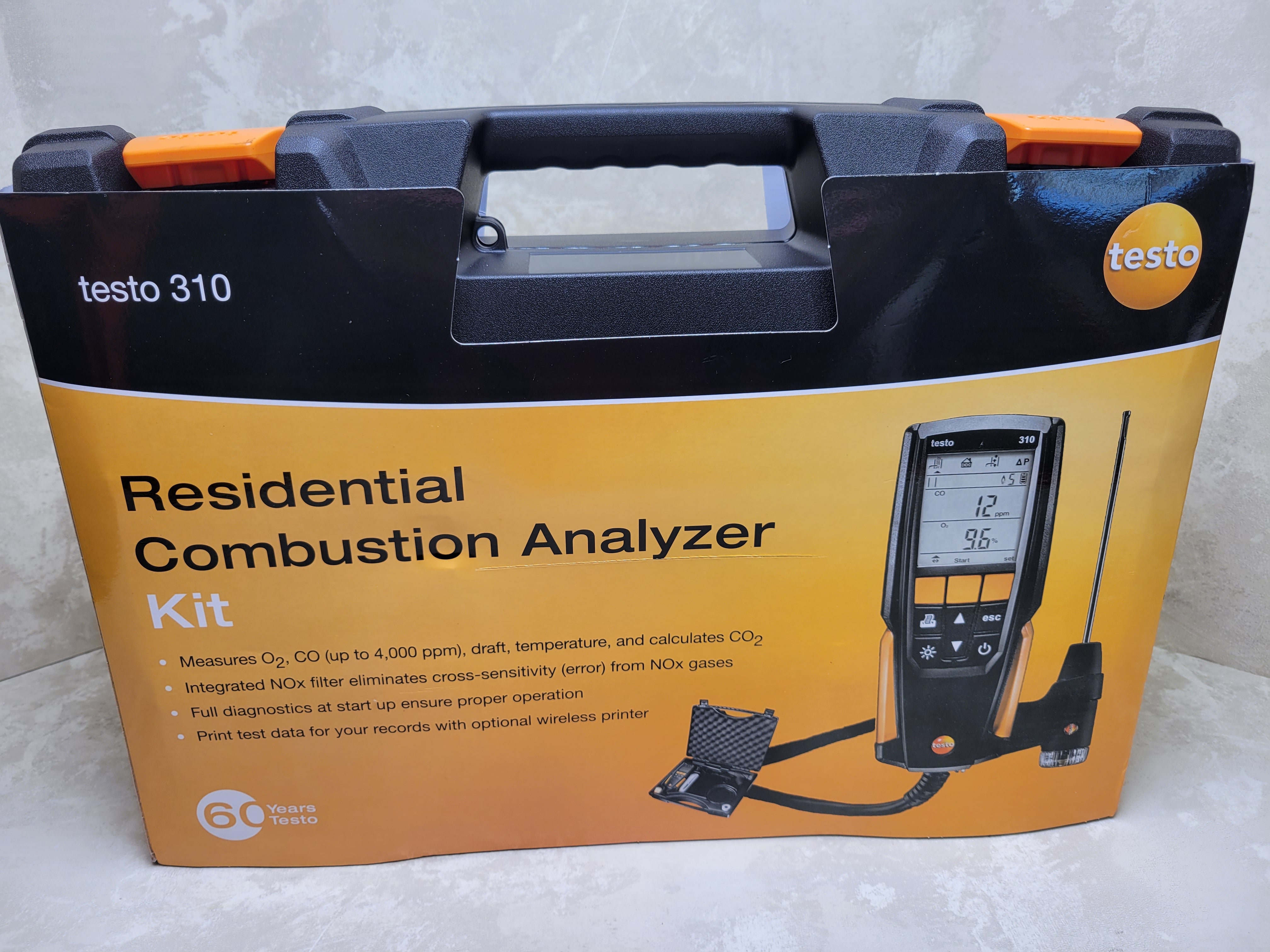 Testo 310 Residential Combustion Analyzer Kit Gas Detector for Heating Systems (7617214284014)